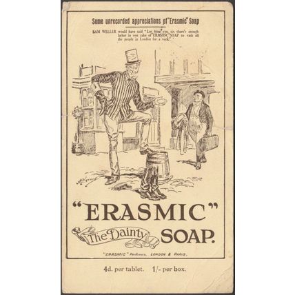 Erasmic Soap, The Dainty Soap, 1917 - Advertising Postcard