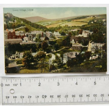 vintage postcard Laxey Village, Isle of Man