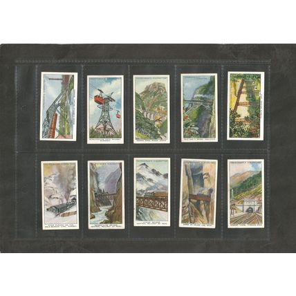 Original Churchman Cigarette Cards Full Set of 50 Wonderful Railway Travel 1937