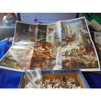 JUSTICE LEAGUE FEMALES 1000 Piece PUZZLE!! Thomas Kinkade!! MINT! $26.00 Shipped