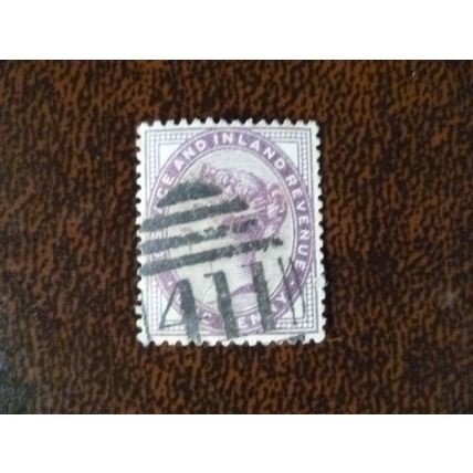 1881 GB Queen Victoria SG172 1d lilac used stamp Kendal 411 duplex numeral 4