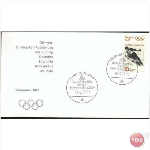 Germany Cover 1971 - SG 1589 - Olympia- Briemarken-Austellun g..