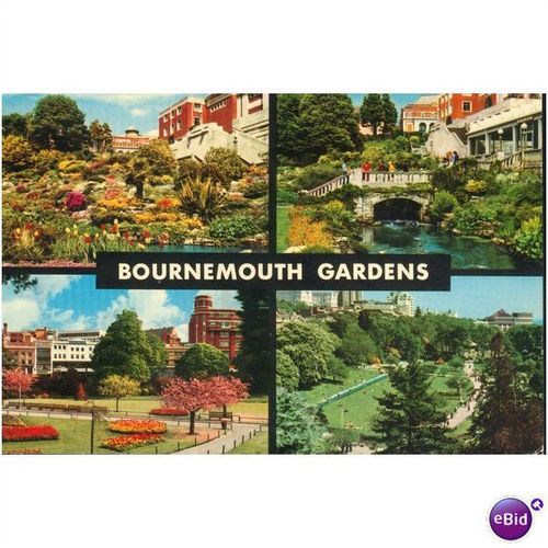 Vintage John Hinde Postcard 1980 - Bournemouth Gardens, Dorset - 38M174