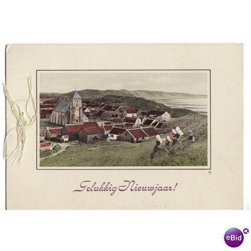 1916 New Year Greeting Card Holland Dr Sheurer Hospital