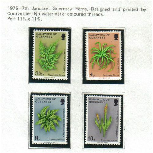 1975 GB GUERNSEY FERNS SET UMM SG 122-125