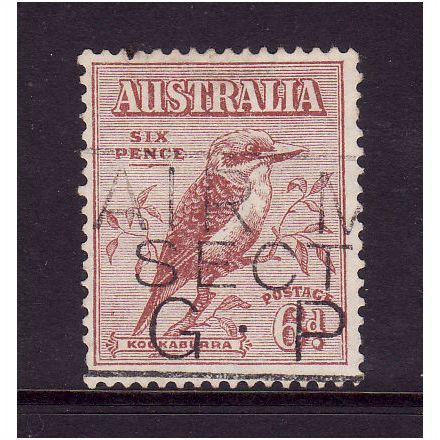 AUSTRALIA 1932 SG 146 6d LAUGHING KOOKABURRA FINE USED#4