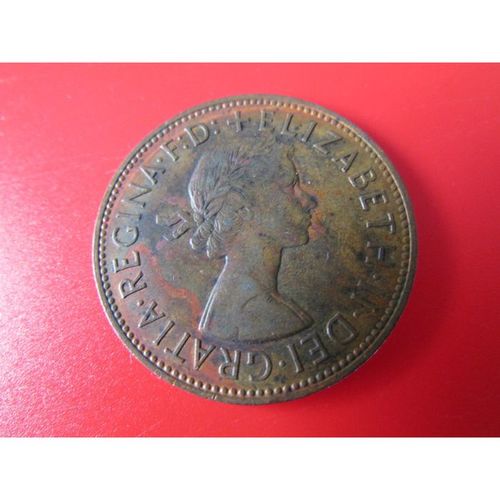 1963 QUEEN ELIZABETH II ONE PENNY - COIN - 2 FREE POST. Q