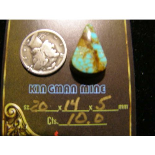 KINGMAN TURQUOISE FREEFORM 20x14x5mm OVAL CAB 10.0 cts FOR RING/PENDANT #4A-1993