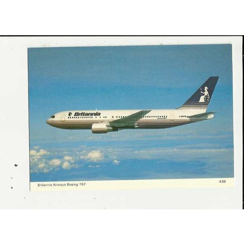 Aviation BRITANNIA AIRWAYS BOEING 767 Postcard by Skilton & Fry (438)