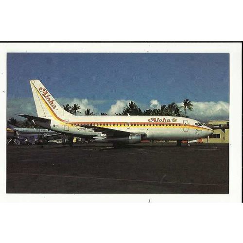 Aviation ALOHA AIRLINES BOEING 737-297 Postcard by AeroGem (0404)