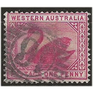 Western Australia 1885 SG95 1d Carmine Good Used. ..