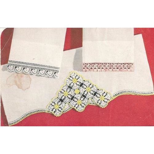 Crochet Edging Pattern White Pillowcase Edging