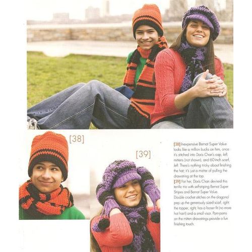 Crochet Hat & Scarf Pattern Show Your Colors