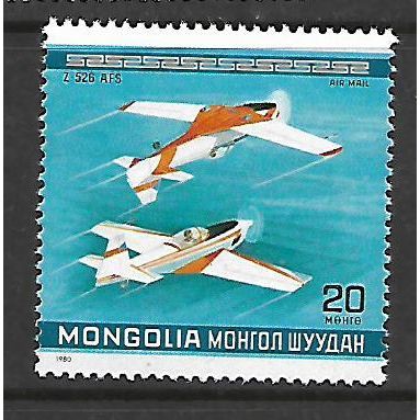 MONGOLIA 1980 AIR Z - 526 AFs AKROBAT SPECIAL SG 1274 U/M MINT