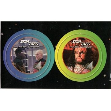 STAR TREK TNG ' POGS ' 2 set card # 28 and 39 (1994)