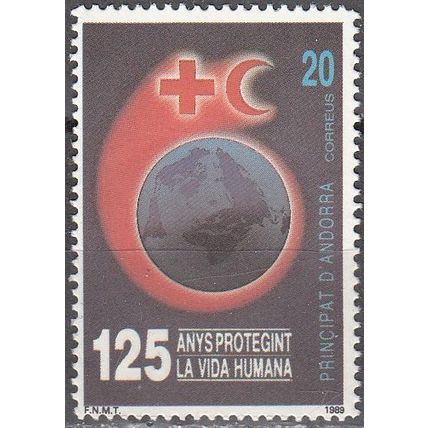 Andorra Español 1989 Michel 212 Neuf ** Cote (2008) 0.50 € 125 Ans Croix Rouge