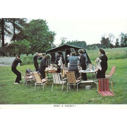Bucks Girl Guides Brownies Camp Tents Camping Making A Racket Noise Postcard