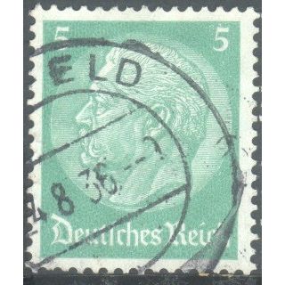 Germany 1934 - 5pf green - President Von Hindenburg - used 8