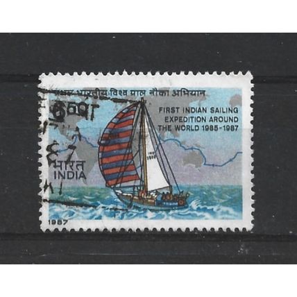 India.Indian Army Round the World Voyage,1985-87 stamp.Fine Used.June23