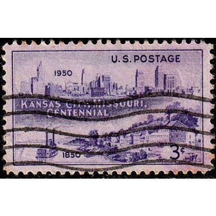 USA 1950 Kansas City 3c Used Stamp .