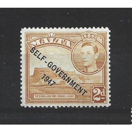 Malta.SG238c 2d Victoria and Citadel,Gozo (Yellow-Ochre).Mounted Mint.Apr25a
