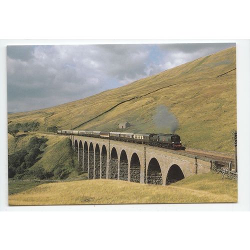 SR Steam Locomotive 34092 Settle-Carlisle Line Railway Postcard WV197