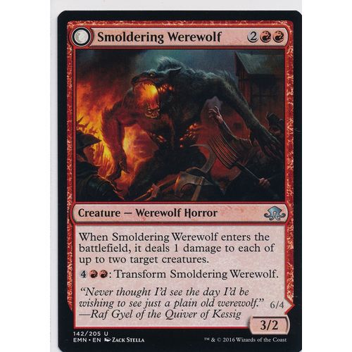 Magic the Gathering MTG Eldritch Moon 142/205 Smoldering Werewolf