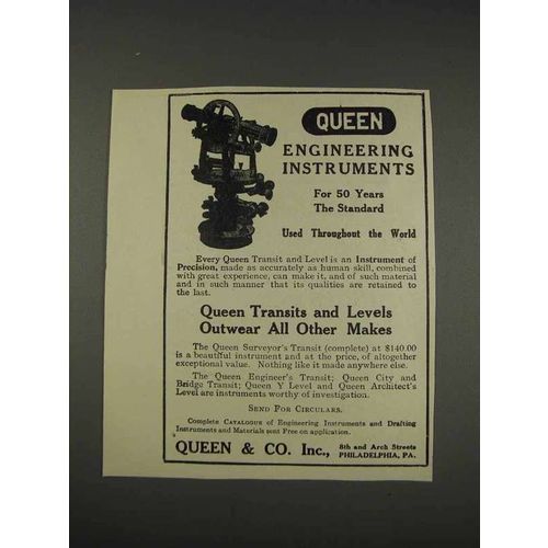 1910 Queen Transit & Level Ad - Engineering Instruments