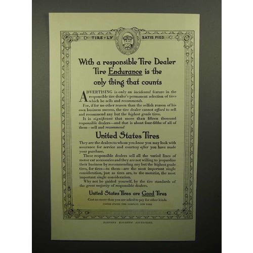 1913 United States Tires Ad - Endurance