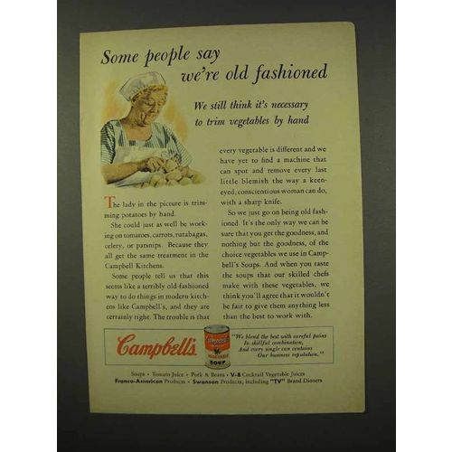 1956 Campbell's Vegetable Soup Ad - Old Fashioned