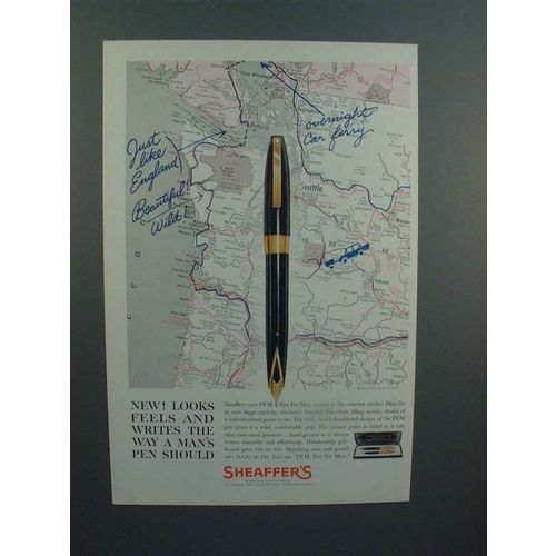 1960 Sheaffer's PFM Pen Ad - Feels and Writes!