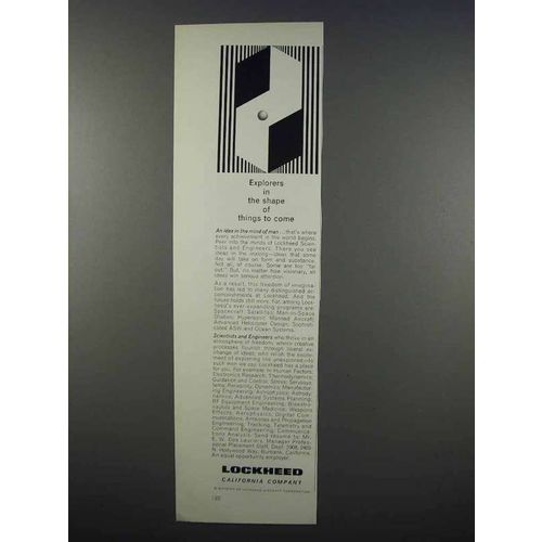 1962 Lockheed Aircraft Ad - Shape of Things to Come