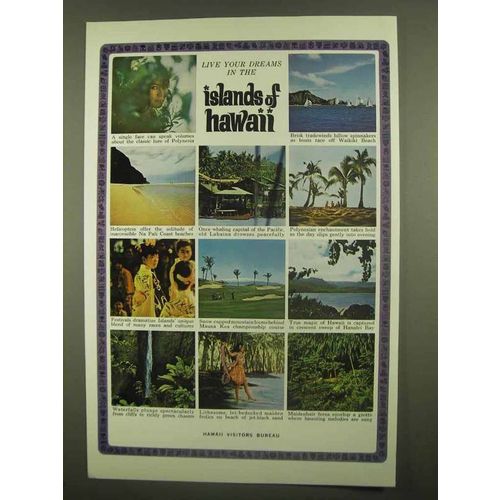 1965 Hawaii Tourism Ad - Live Your Dreams In Islands