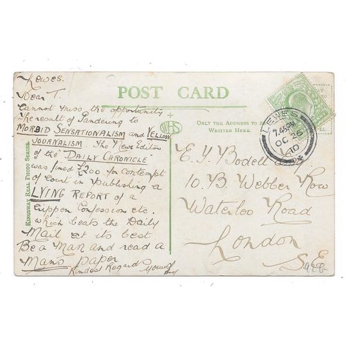 REAL PHOTOGRAPHIC POSTCARD OF MARTYRS MEMORIAL LEWES SUSSEX POSTED 1910 (2167)