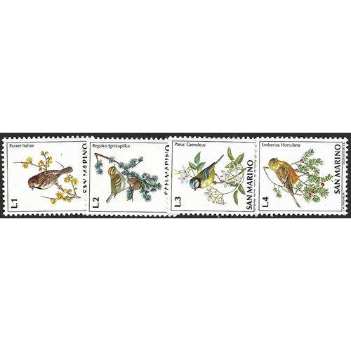 1972 4 different values - MH (*) - BIRD