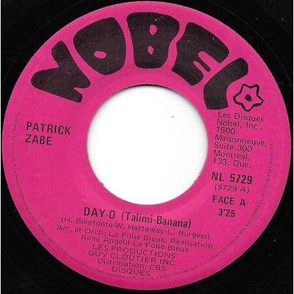 Patrick Zabe - Nobel # NL 5729 - 7 pouces 45 tours