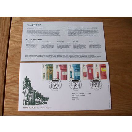 Pillar to Post First Day Cover OFFICIAL ROYAL MAIL 8/10/2002 **GC**