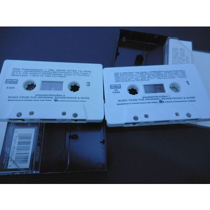 Woodstock Part 1 and 2 Cassettes USA Rock Blues Festival Music Live Recordings