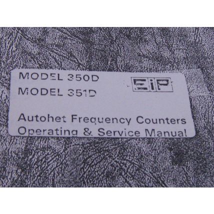 EiP 350d/351D Autohet Frequency Counters Operating & Service Manual