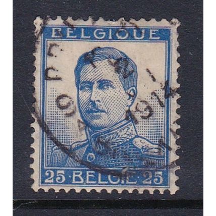 BELGIUM 1912 ALBERT I LARGE HEAD 25c USED SG150 #1