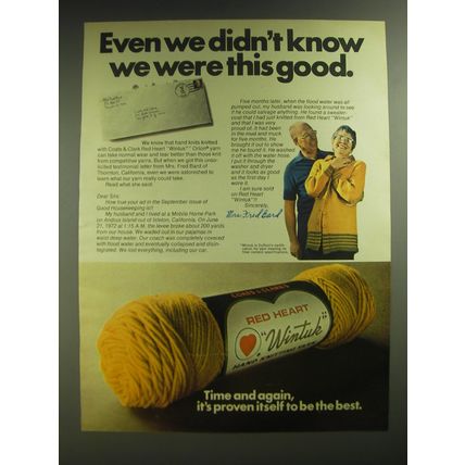 1974 Red Heart Wintuk Yarn Ad - Even we didn't know we were this good
