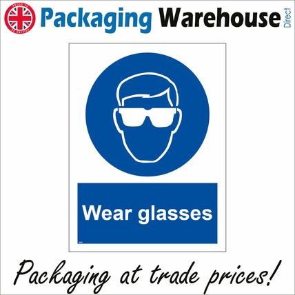 MA080 WEAR GLASSES SIGN GOGGLES VISIBILITY WORKPLACE INDUSTRY STAFF WORKERS EYES