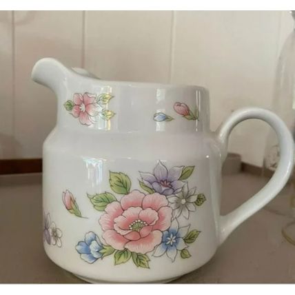 Vintage Floral Porcelain Pitcher by FTDA, Especially for you Pitcher, Japan