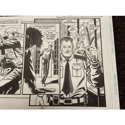 Batman: Blackgate Isle of Men #1 p5 (1998) Aparo Cataclysm Guard Beats Inmate