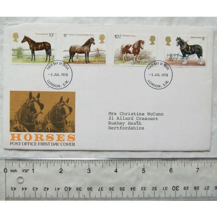 1978 Post Office first day cover Horses