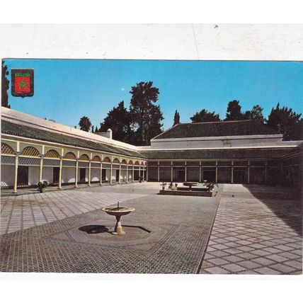 Marrakech Grand Patio Palais Bahia Morocco Postcard posted 1980 VGC