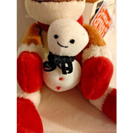 Gund Rare 9" Christmas Flapadoodles Moose Snowman Holiday Beanie Stuffed Animal