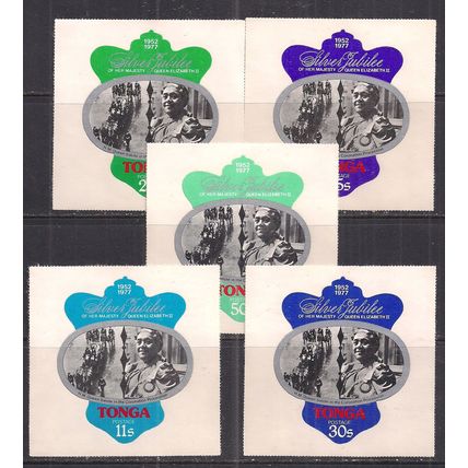 Tonga 1977 QE2 Silver Jubilee Set Umm stamps SG 598 - 602 ( L125 )