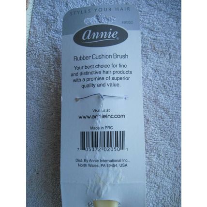 Annie Flare Rubber Cushion Base Hair Brush Stiff Plastic Bristles Denman Wig