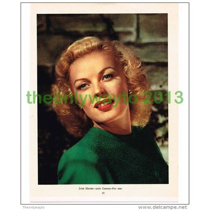 JUNE HAVER, 20TH CENTURY FOX STAR, PRINTED PHOTO FROM FILM REVIEW, 1946